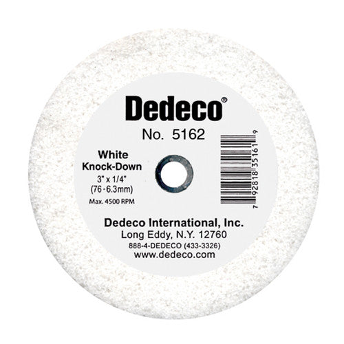 Dedeco 5162 White Knock-Down Wheel 3 x 3/8 1/Unit