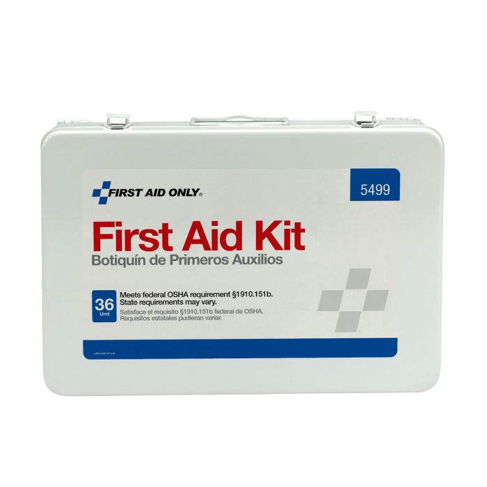 First Aid Only 5499 36 Unit First Aid Kit with BBP and CPR, Metal Case