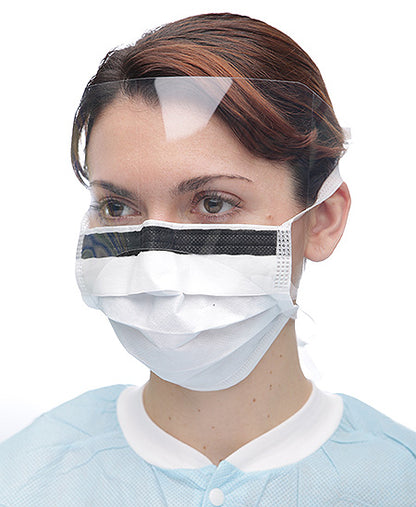 ValuMax 5673T Ultra-3-in-1 Sensitive Tie-On Masks attached w/ optically clear 25 pcs/bx