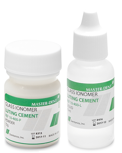 Dentonics Inc 10-700 Glass Ionomer Luting Cement 100G Powder & 60Ml Liquid