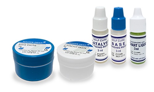 Dentonics Inc 14-400 Chemical Cure Composite 14G Catalyst Paste, 14G Base Paste, 3Ml Base Resin, 3Ml Catalyst Resin, 7Ml Etch, Spatulas & Mixing Pads