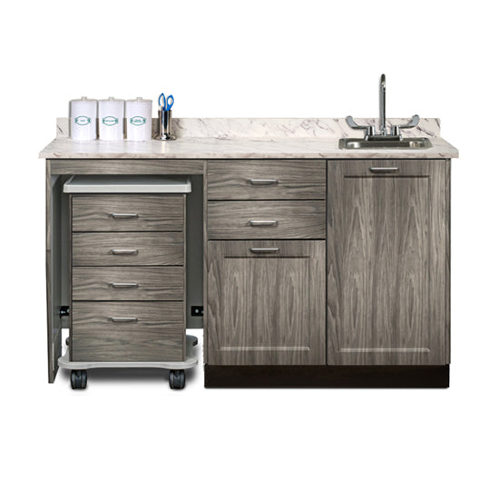 Clinton 58060L 60" Fashion Finish, Cart-Mate Cabinet/Cart Left