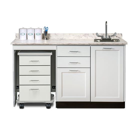 Clinton 58060L 60" Fashion Finish, Cart-Mate Cabinet/Cart Left