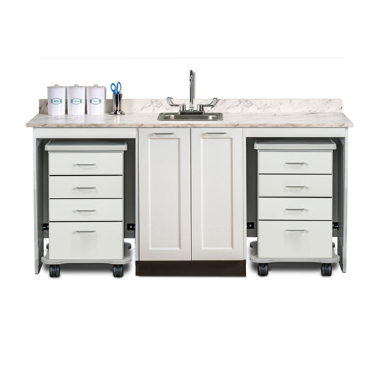 Clinton 58072D 72" Fashion Finish, Dual, Cart-Mate Cabinet