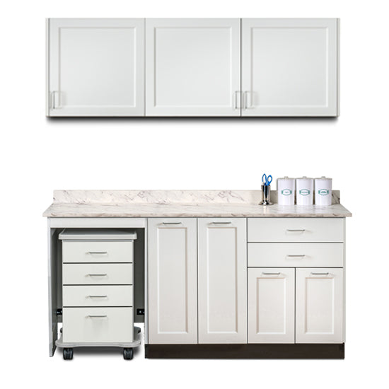 Clinton 758072ML Ready Room My Way,  72" Fashion Finish, Cart-Mate Cabinetry Suite/Cart Left/Double Doors Center