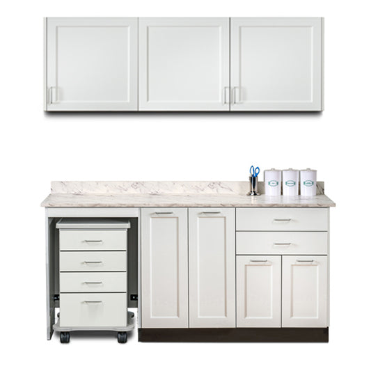 Clinton 758072ML Ready Room My Way,  72" Fashion Finish, Cart-Mate Cabinetry Suite/Cart Left/Double Doors Center