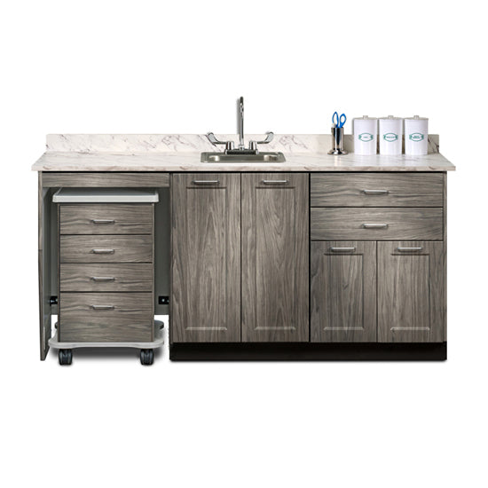 Clinton 58072ML 72" Fashion Finish, Cart-Mate Cabinet/Cart Left