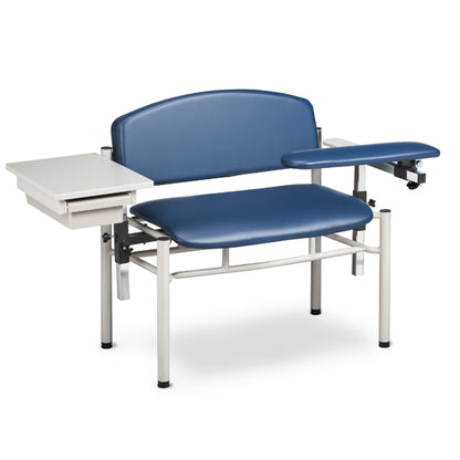 Clinton 6069-U SC Series, Extra-Wide, Padded, Blood Draw Chair w/ Padded Flip Arm and Drawer