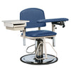 Clinton 6320 H Series, Padded, Blood Drawing Chair with Padded Flip Arm and Drawer