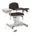 Clinton 6342 Power Series, Blood Drawing Chair  with Padded Flip Arm and Drawer