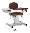 Clinton 6342 Power Series, Blood Drawing Chair  with Padded Flip Arm and Drawer