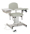 Clinton 6342 Power Series, Blood Drawing Chair  with Padded Flip Arm and Drawer
