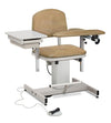 Clinton 6342 Power Series, Blood Drawing Chair  with Padded Flip Arm and Drawer