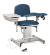 Clinton 6342 Power Series, Blood Drawing Chair  with Padded Flip Arm and Drawer