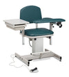 Clinton 6342 Power Series, Blood Drawing Chair  with Padded Flip Arm and Drawer
