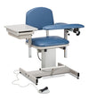 Clinton 6342 Power Series, Blood Drawing Chair  with Padded Flip Arm and Drawer
