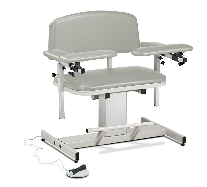 Clinton 6351 Power Series, Extra-Wide, Blood Drawing Chair with Padded Arms