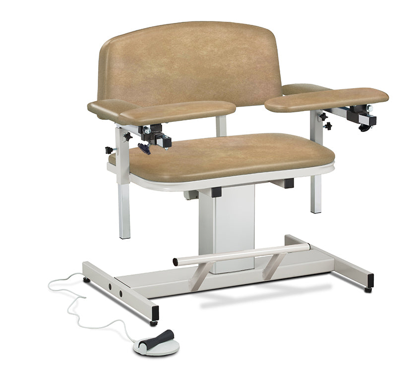 Clinton 6351 Power Series, Extra-Wide, Blood Drawing Chair with Padded Arms
