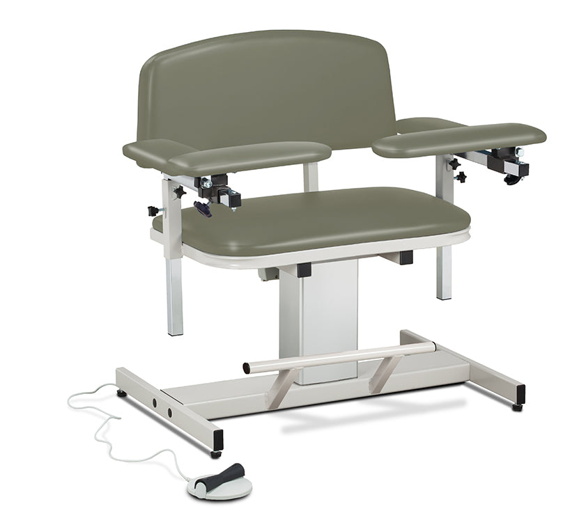 Clinton 6351 Power Series, Extra-Wide, Blood Drawing Chair with Padded Arms