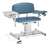 Clinton 6352 Power Series, Extra-Wide, Blood Drawing Chair  with Padded Flip Arm and Drawer