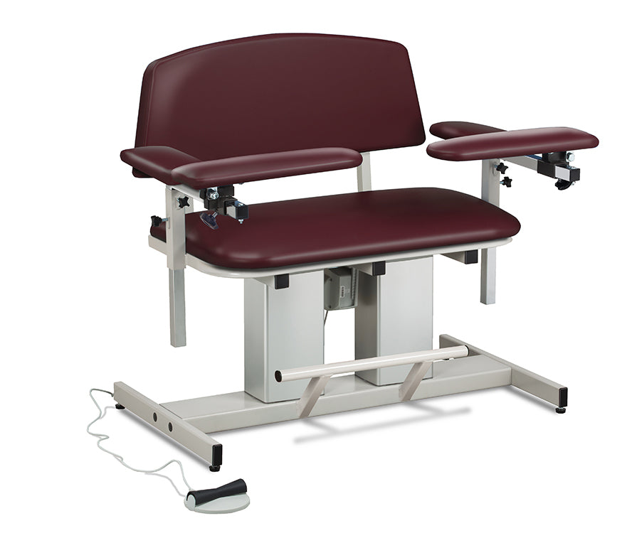 Clinton 6361 Power Series, Bariatric, Blood Drawing Chair with Padded Arms