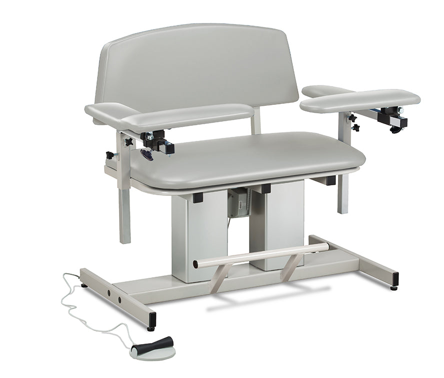 Clinton 6361 Power Series, Bariatric, Blood Drawing Chair with Padded Arms