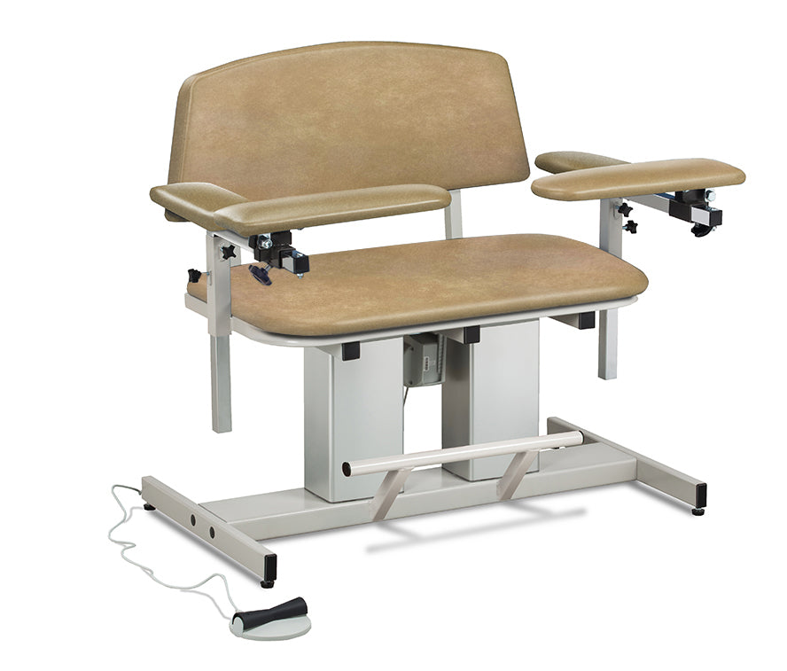 Clinton 6361 Power Series, Bariatric, Blood Drawing Chair with Padded Arms