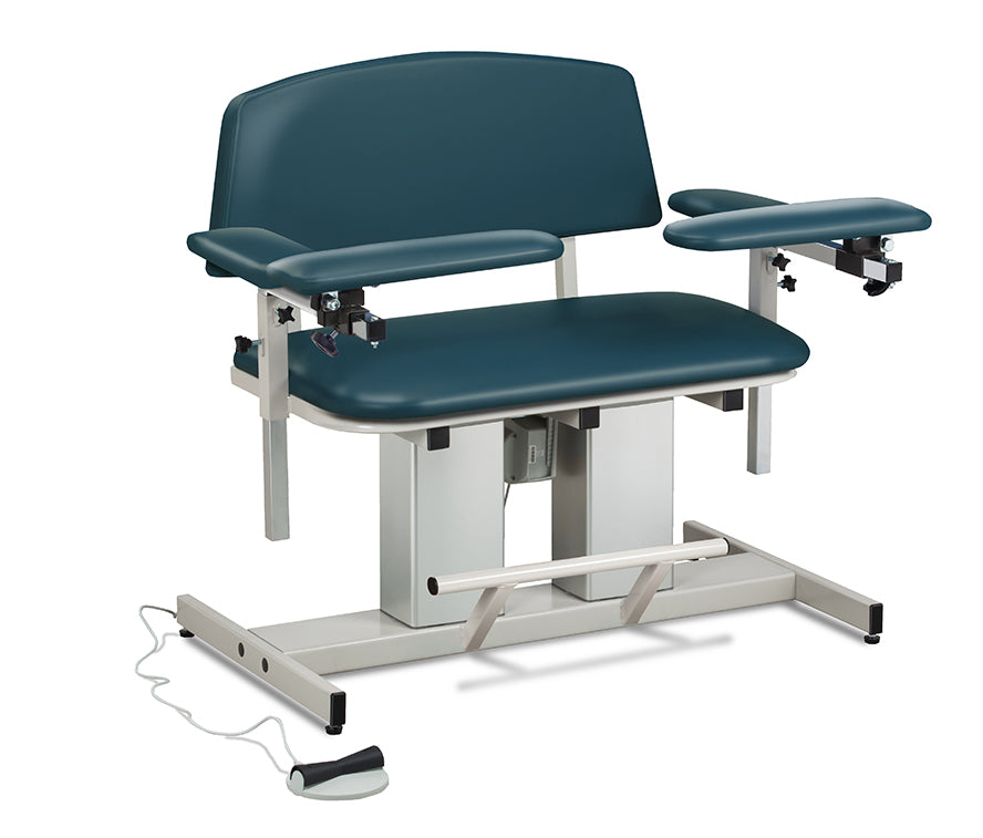 Clinton 6361 Power Series, Bariatric, Blood Drawing Chair with Padded Arms