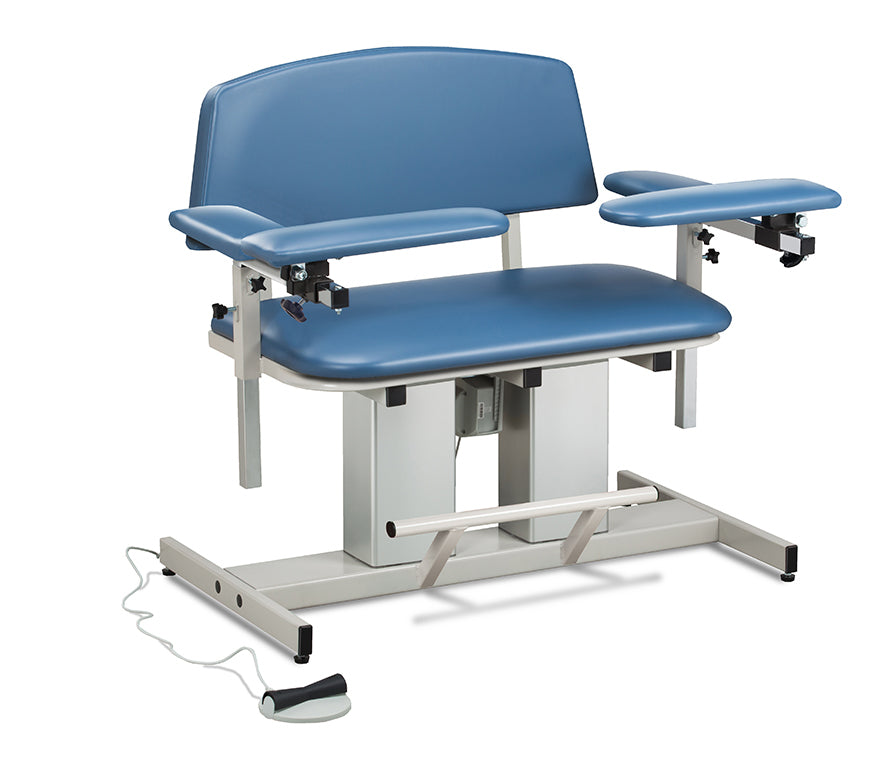 Clinton 6361 Power Series, Bariatric, Blood Drawing Chair with Padded Arms