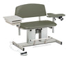 Clinton 6362 Power Series, Bariatric, Blood Drawing Chair with Padded Flip Arm and Drawer