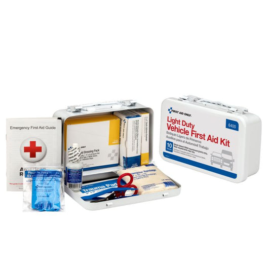 First Aid Only 6400 10 Person Vehicle First Aid Kit, Metal Case