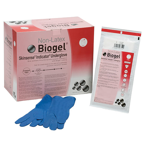 Bosma 71-406 Biogel Skinsense Indicator Surgical Undergloves – Sterile Latex Gloves, 50 Pairs/Box, 4 Box/Case