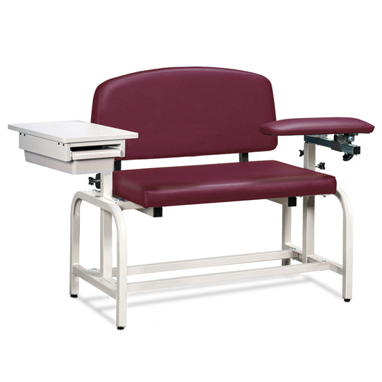 Clinton 66002 Lab X Series, Extra-Wide, Blood Chair with Padded Flip Arm and Drawer