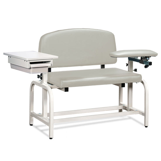 Clinton 66002 Lab X Series, Extra-Wide, Blood Chair with Padded Flip Arm and Drawer