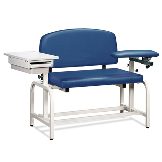 Clinton 66002 Lab X Series, Extra-Wide, Blood Chair with Padded Flip Arm and Drawer