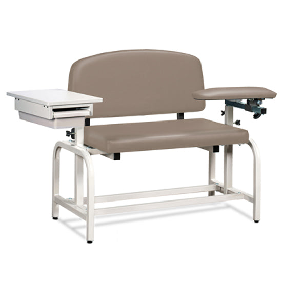 Clinton 66002 Lab X Series, Extra-Wide, Blood Chair with Padded Flip Arm and Drawer