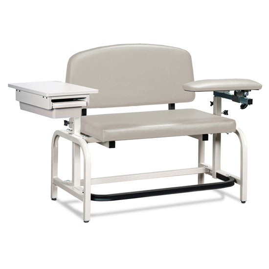Clinton 66002B Lab X Series, Heavy-Duty, Blood Drawing  Chair with Padded Flip Arm and Drawer