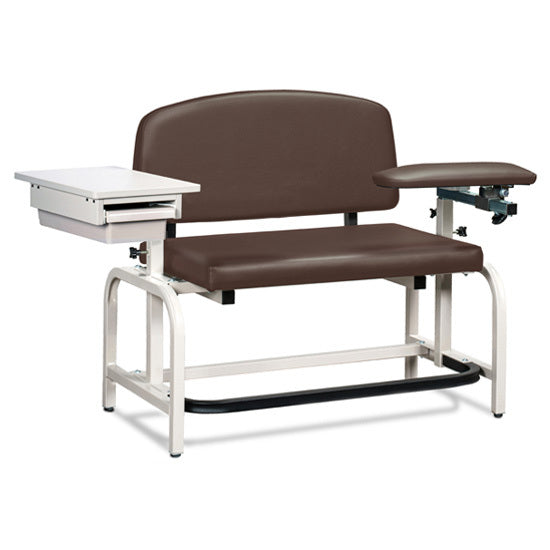 Clinton 66002B Lab X Series, Heavy-Duty, Blood Drawing  Chair with Padded Flip Arm and Drawer