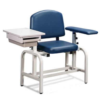 Clinton 66020-S Lab X Series, Blood Drawing Chair with Straight Padded Arm and Drawer