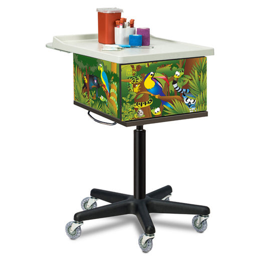 Clinton 67232 Rainforest Follies, 2-Bin, Phlebotomy Cart