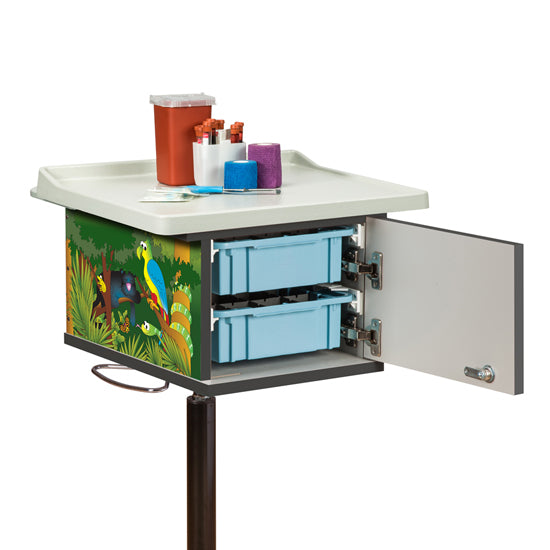 Clinton 67232 Rainforest Follies, 2-Bin, Phlebotomy Cart