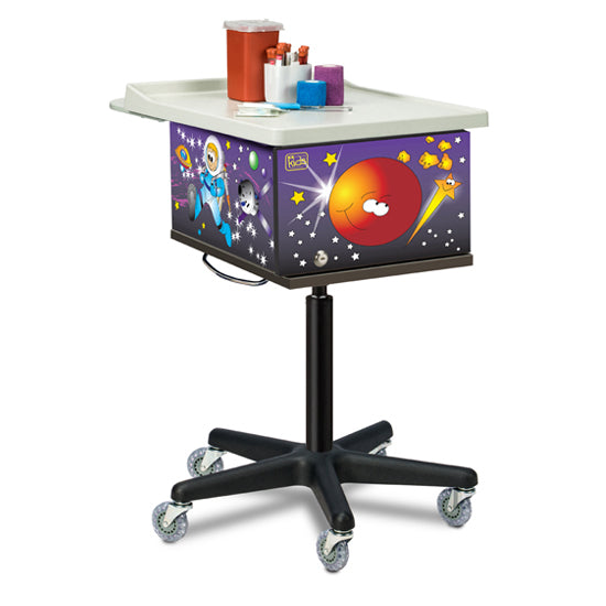Clinton 67235 Space Place, 2-Bin, Phlebotomy Cart