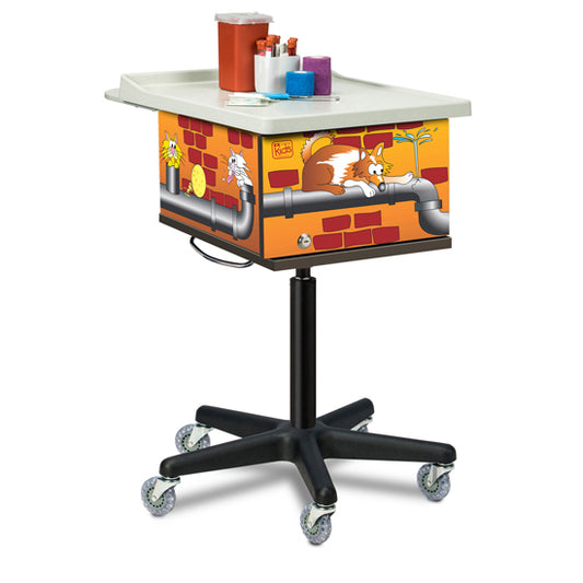 Clinton 67237 Alley Cats and Dogs, 2-Bin, Phlebotomy Cart