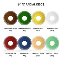 Dedeco 1885 Sunburst 6 TC Discs White 120 Grit Size (A/O) 40/Bx