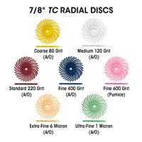 Dedeco 1242 Sunburst 7/8 TC Discs Yellow 80 Grit Size (A/O) 48/Bx