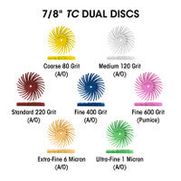 Dedeco 1923 Sunburst 7/8 TC Dual Discs White 120 Grit Size (A/O) 12/Bx