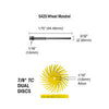 Dedeco 1923 Sunburst 7/8 TC Dual Discs White 120 Grit Size (A/O) 12/Bx