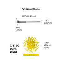 Dedeco 1923 Sunburst 7/8 TC Dual Discs White 120 Grit Size (A/O) 12/Bx