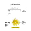 Dedeco 1943 Sunburst 7/8 TC Knife-Edge White 120 Grit Size (A/O) 12/Bx
