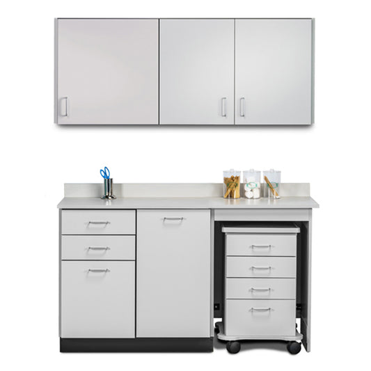 Clinton 748060MR Ready Room My Way, 60" Laminate, Cart-Mate Cabinetry Suite/Cart Right/Large Door Center